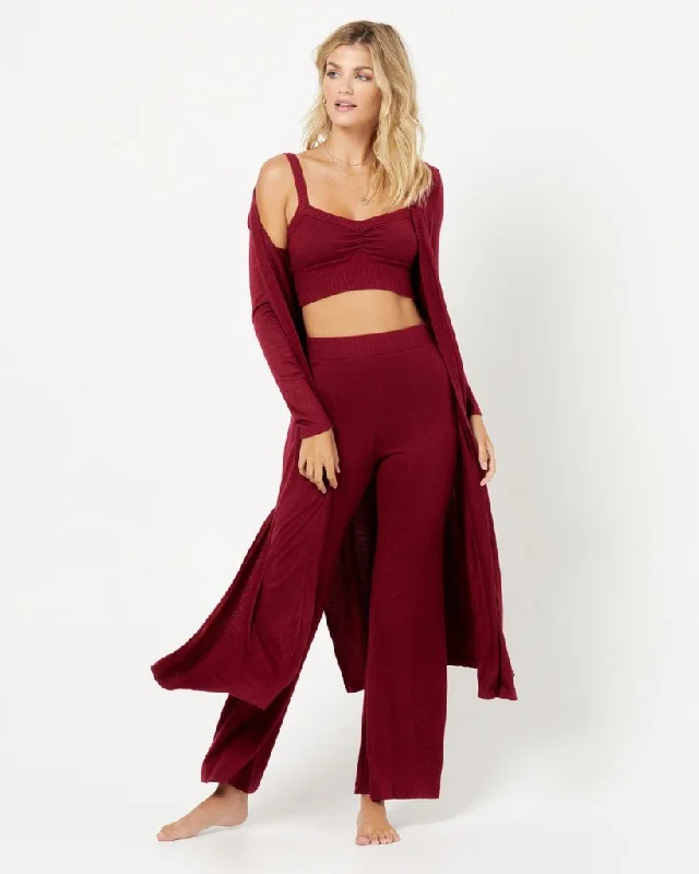 ladies cover-up pre snag -L*SPACE Cabernet Audrey Duster