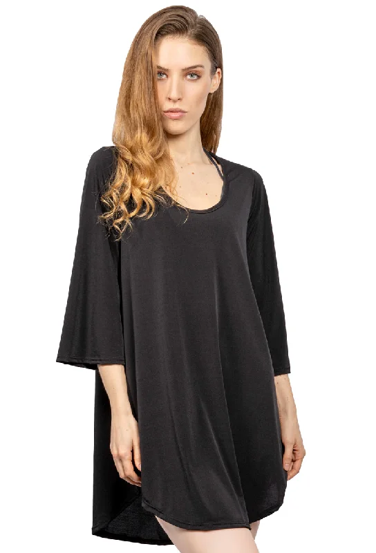 ladies cover-up flowy drape -LONG SLEEVE BACK DETAILS - CUT OUT