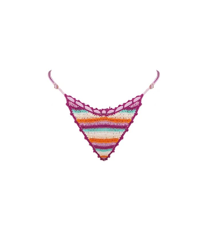 ladies bikini bottoms electric violet -Trinidad Purple Multicolor Crochet Bikini Bottom