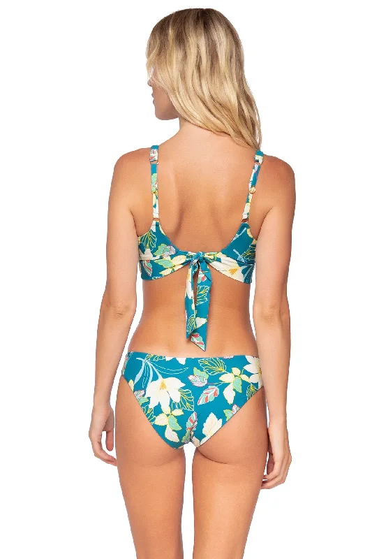 ladies bikini bottoms five ties -Swim Systems Beach Botanicals Ellie Tab Side Bottom