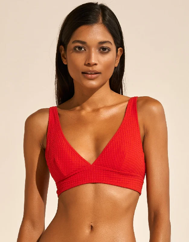 Women’s bikini top knot glow -The Bloom Bralette Bikini Top - Radiant Red