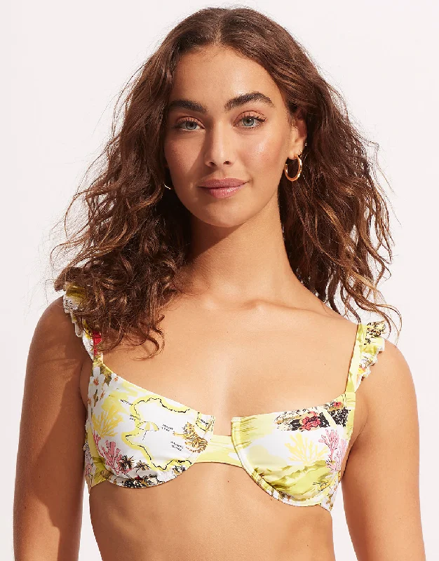 Women’s bikini top vibrant velvet glow -Coast to Coast Underwire Bra Bikini Top - Wild Lime