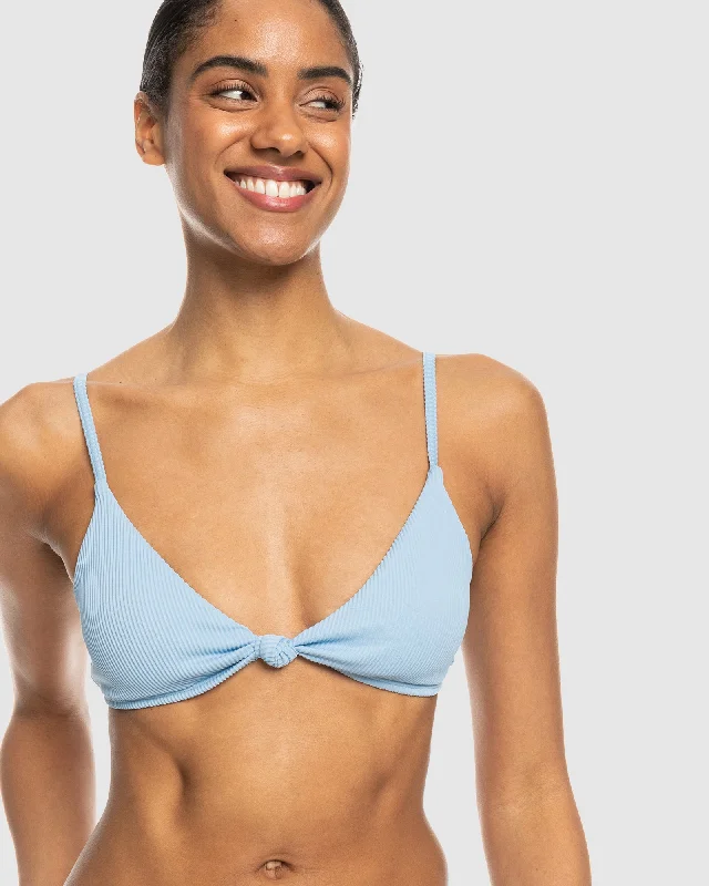 Women’s bikini top athletic luxe chic -Womens Roxy Love The Surf Knot Bikini Top