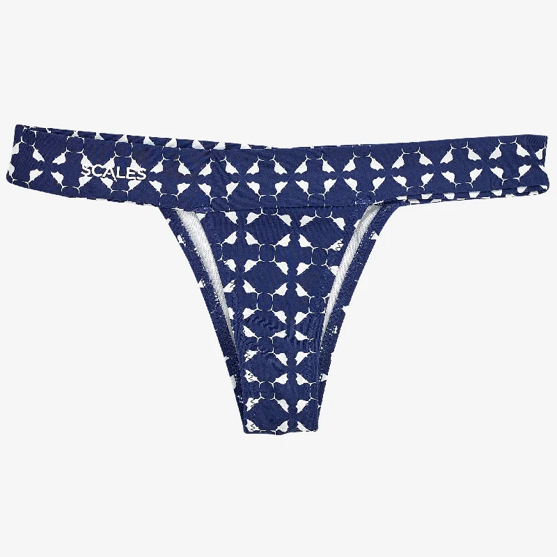 ladies bikini bottoms sharp waist fit -Nautical Sailfish Banded Bottom