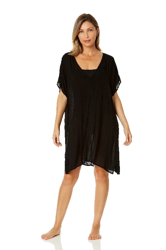 ladies cover-up short length -Women's Live In Color Easy Tunic Swimsuit Cover Up