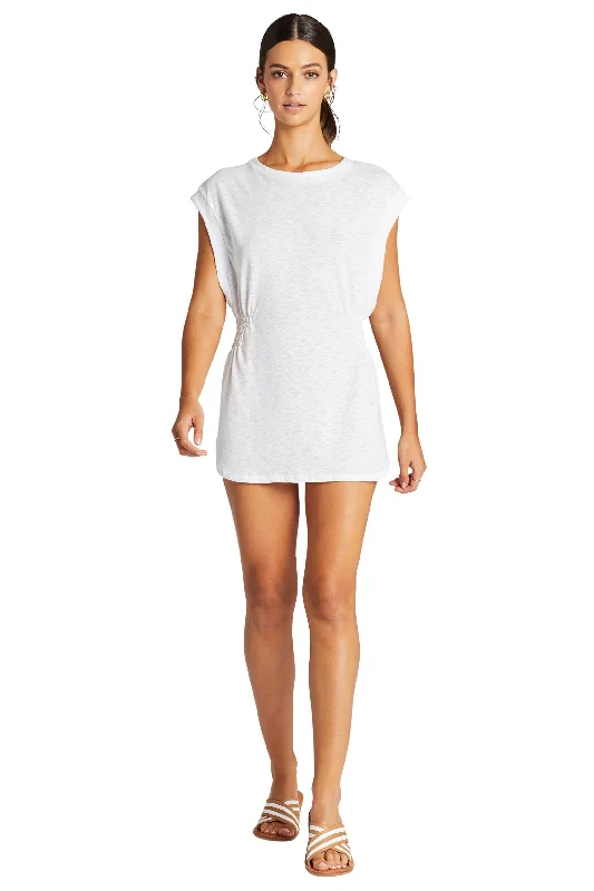 ladies cover-up fair price -Vitamin A White EcoCotton Swami Shirt