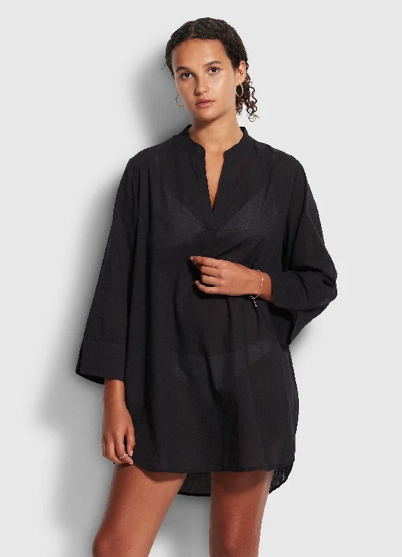 ladies cover-up lattice overlay -Newport Cover Up - Black