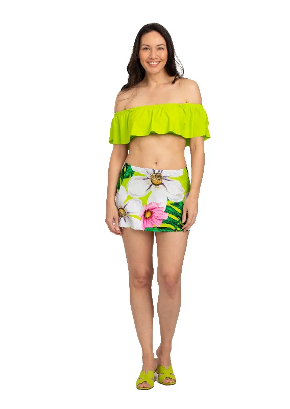 ladies cover-up lush wrap -Bellagio Mini Skirt with Side Slit Cover Up (BG-412)