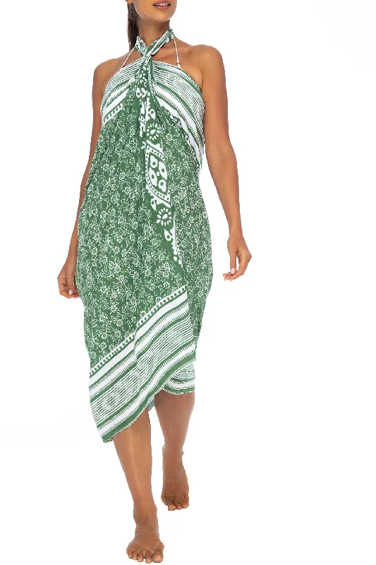 ladies cover-up mesh weave -Sarong Beach Dress Wrap with Easy Built-in Ties