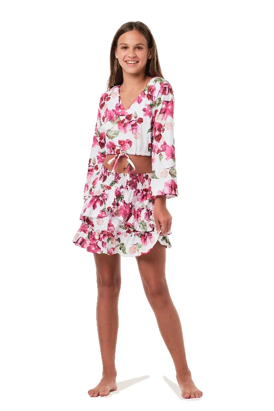 ladies cover-up tide shine -Get Skirted - Bougainvillea White (FINAL SALE)