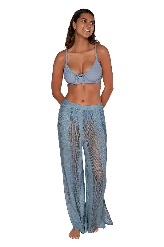 ladies cover-up plush linen -Swim Systems Monterey Breezy Beach Pant