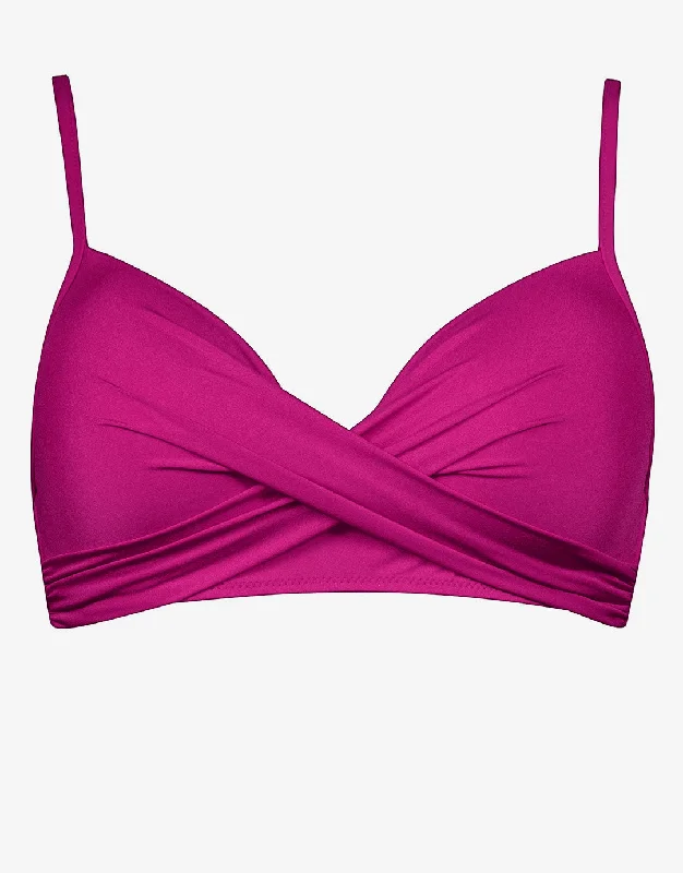 Women’s bikini top knot glow -Impact Moulded Bikini Top - Berry Glaze