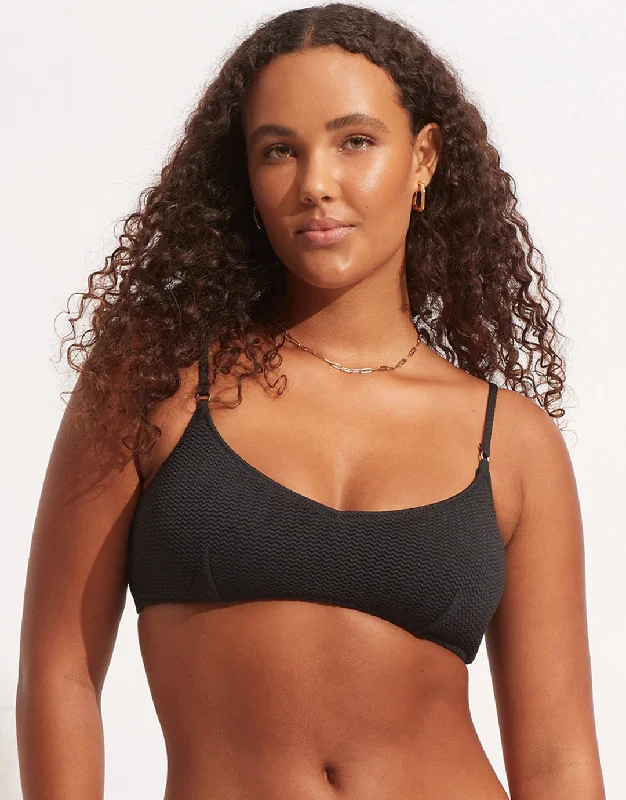 Women’s bikini top rust chic -Sea Dive Bralette Bikini Top - Black