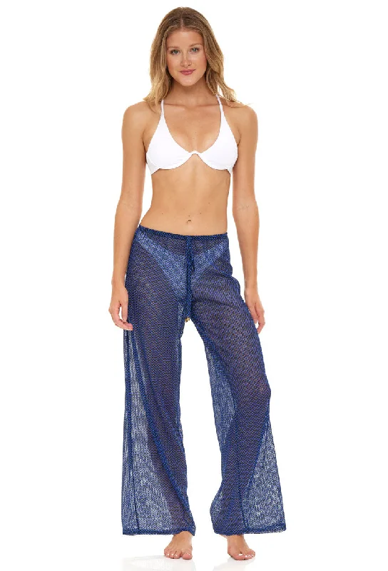 ladies cover-up low scoop neck -PULL ON PANT WITH MOCK DRAWSTRING - BONDI