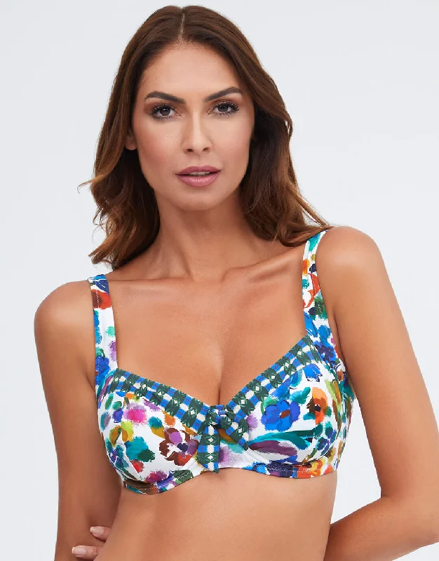 Women’s bikini top sustainable sleek chic -Eda Underwired Bikini Top - Multi