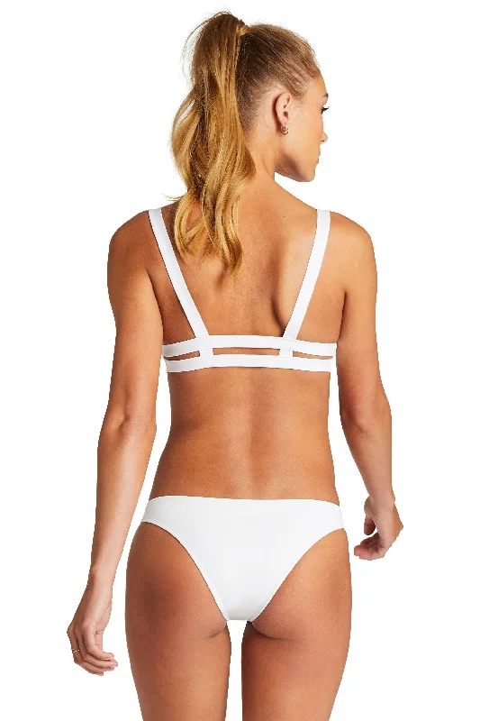 ladies bikini bottoms dipped hem -Vitamin A White Ecolux™ Neutra Hipster Bottom