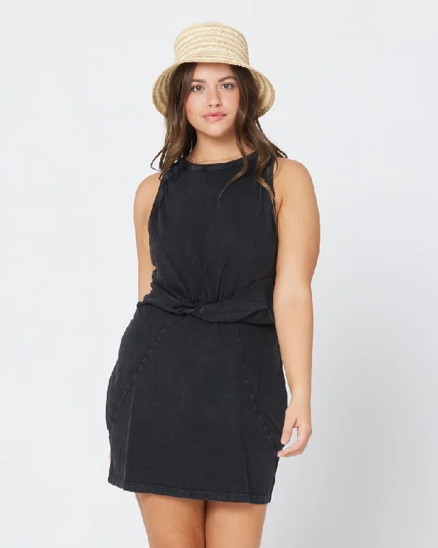 ladies cover-up grooved weave -L*SPACE Black Seaview Dress