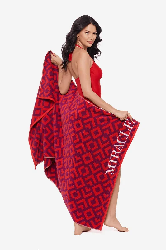 ladies cover-up sporty chic -Geo Beach Towel