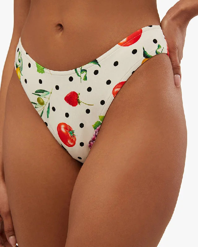 ladies bikini bottoms bold weave -Classic Scoop Fruits Bikini Bottom