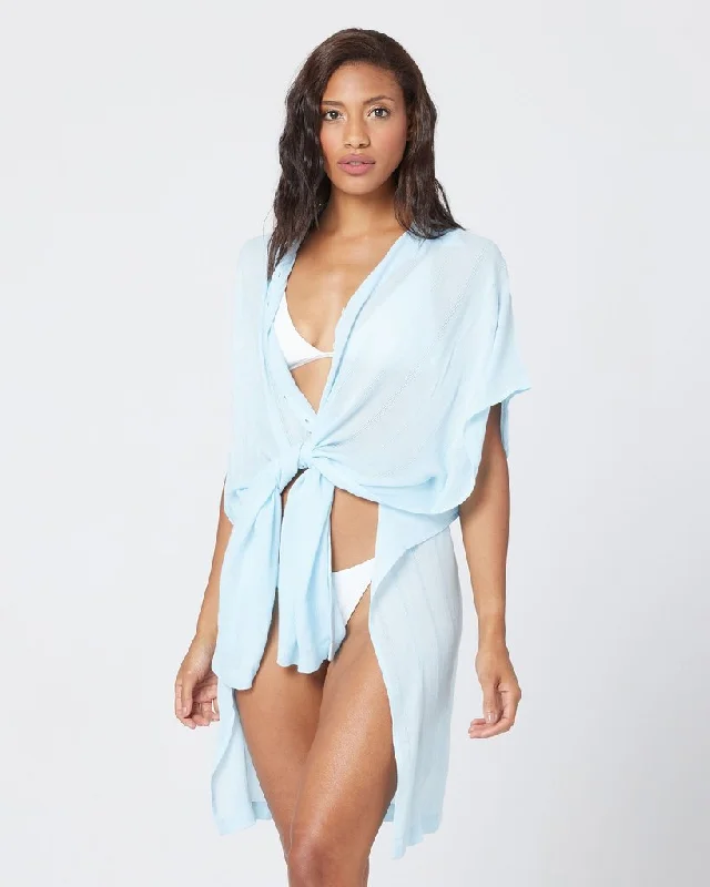 ladies cover-up cool shine -L*SPACE Sky Blue Anita Cover-Up