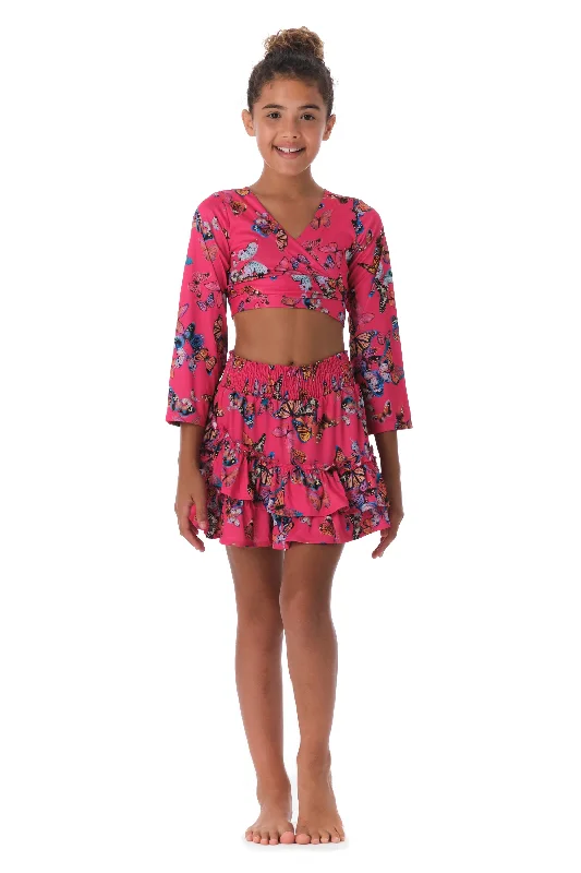 ladies cover-up odd cut -Get Skirted - Fly Away Pink (FINAL SALE)