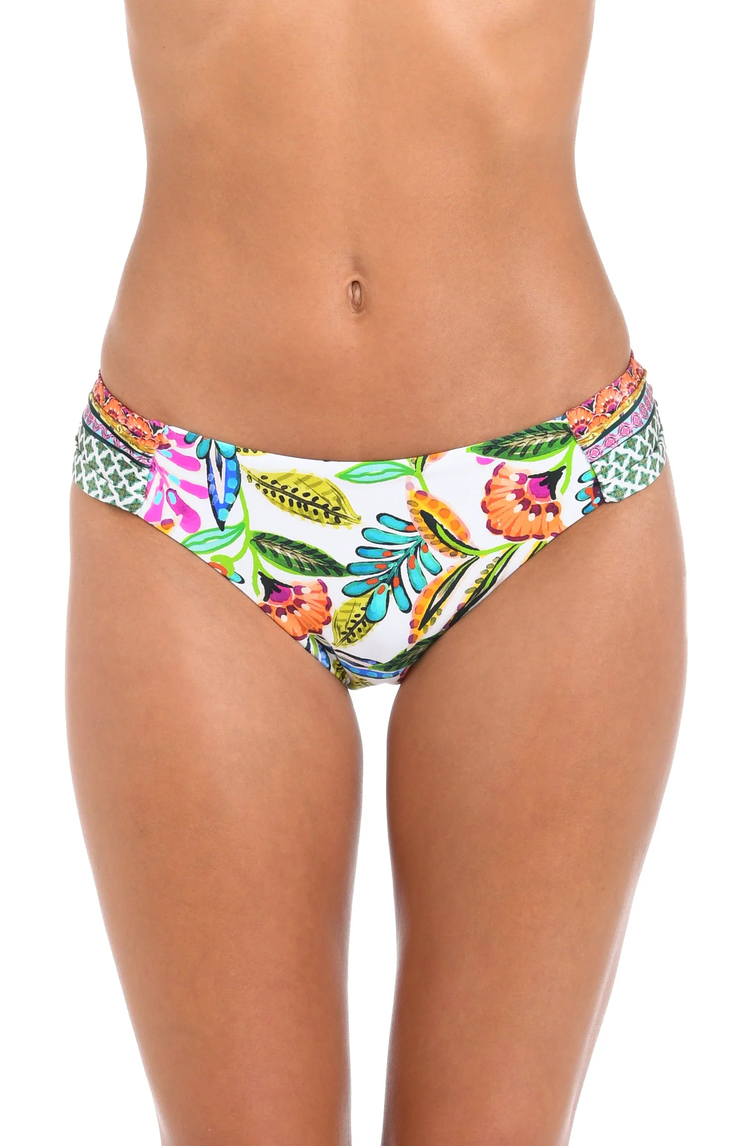 ladies bikini bottoms cut cost -Sunshine 79 Jungle Jive Side Shirred Hipster Bottom