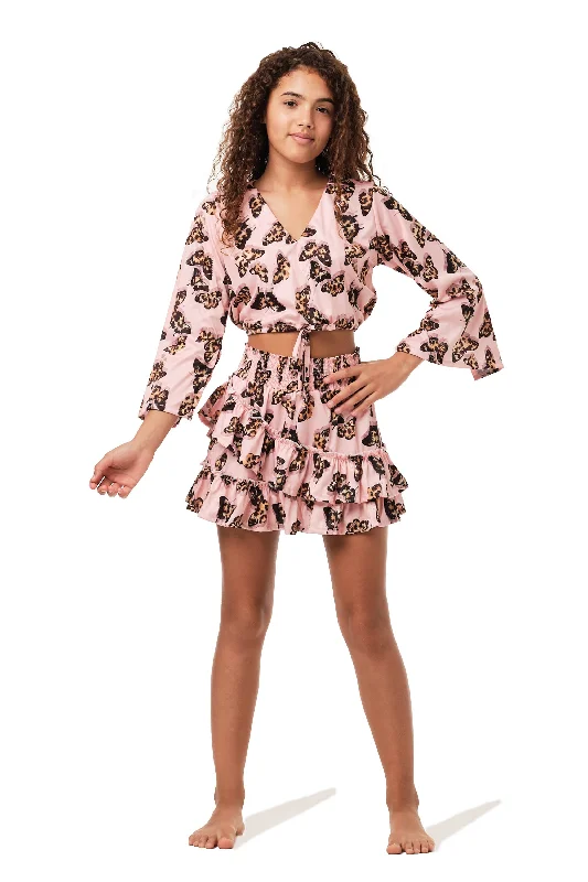 ladies cover-up soft glow -Get Skirted - Leo Butterfly Pink (FINAL SALE)