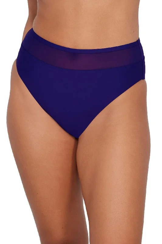 ladies bikini bottoms slim waist -Sunsets Indigo Annie High Waist Bottom