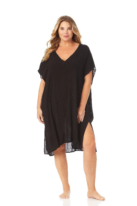 ladies cover-up icy shades -Women's Plus Size Live In Color Easy Tunic Swimsuit Cover Up