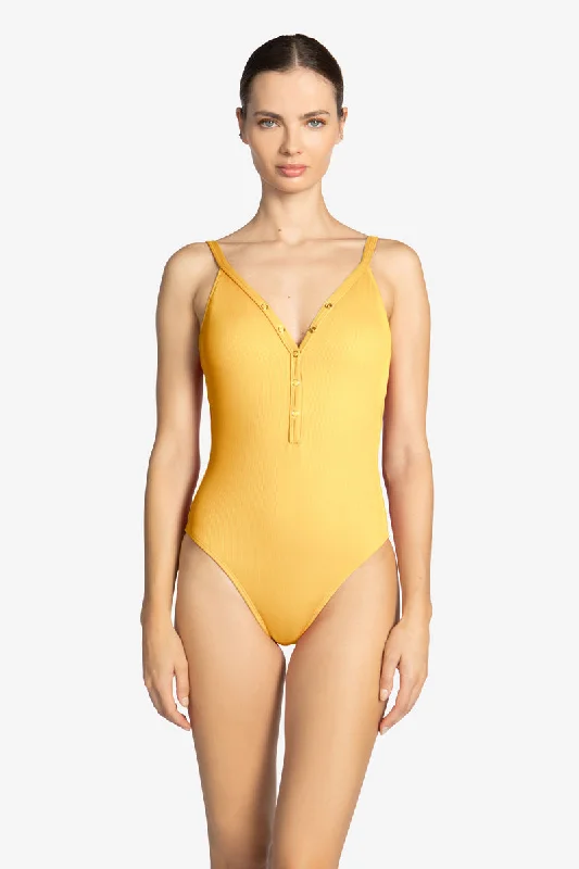 Women’s one-piece swimsuit sunrise flair -AMY V-NECK ONE PIECE