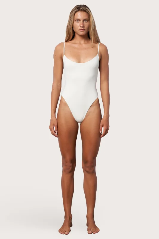 Women’s one-piece swimsuit cream chic -High Cut One Piece - Meringue