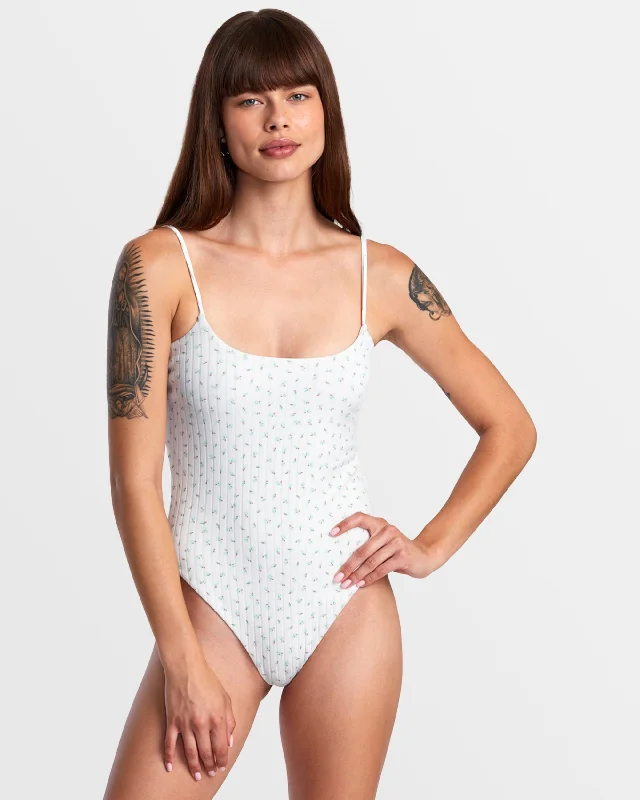 Women’s one-piece swimsuit moonlight flair -Pointe One-Piece Swimsuit - White