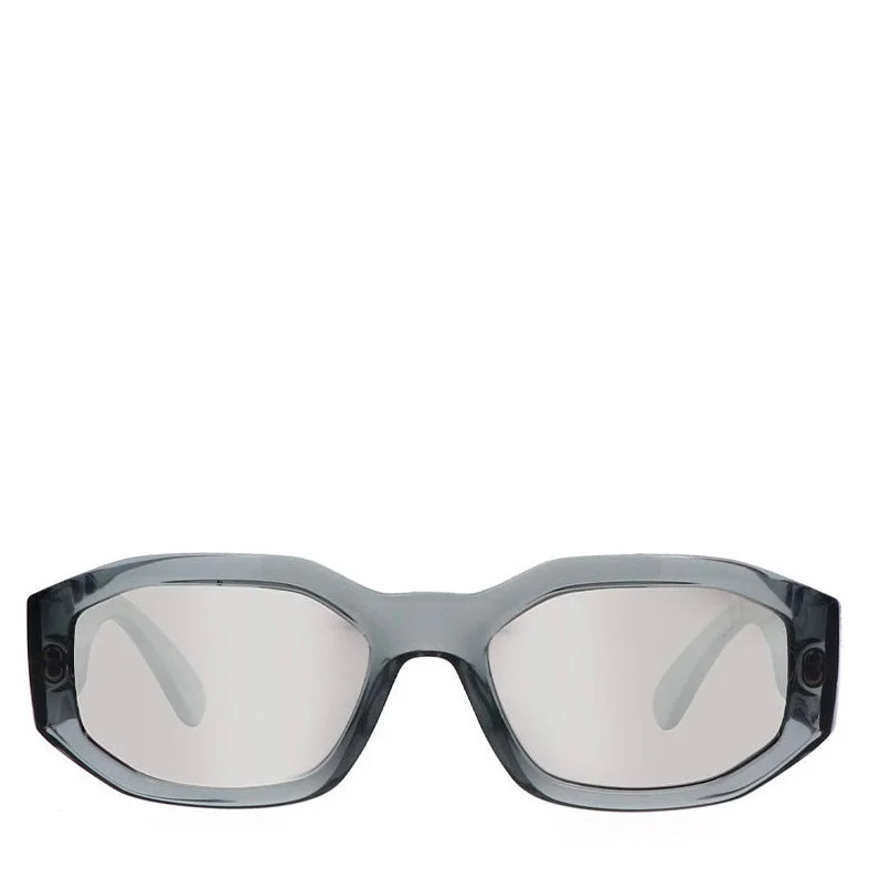 ladies sunglasses tribal flair -VERSACE <br>VE4361 TRANSPARENT GREY W/ LIGHT GREY MIRROR SILVER