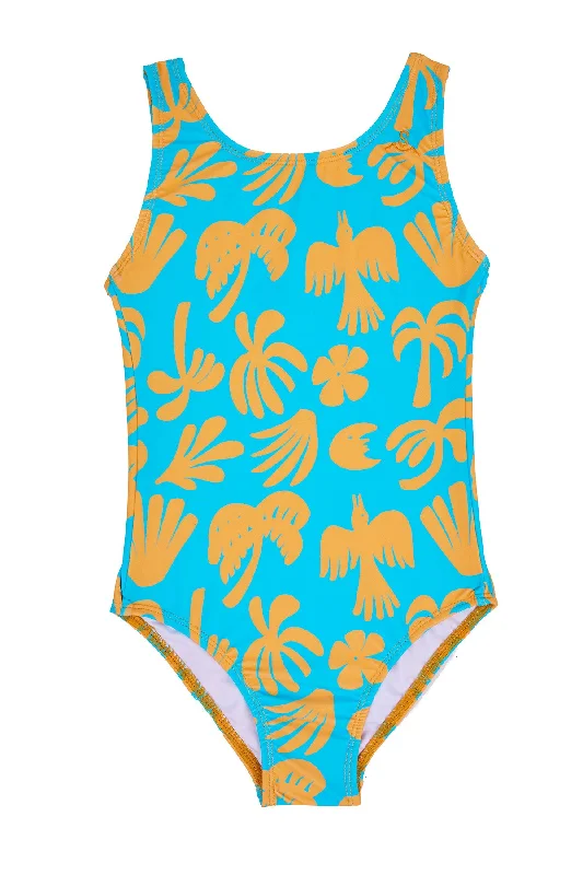 Women’s one-piece swimsuit earthy chic -Seaesta Surf x Ty Williams / Swimsuit / Orange Sherbet