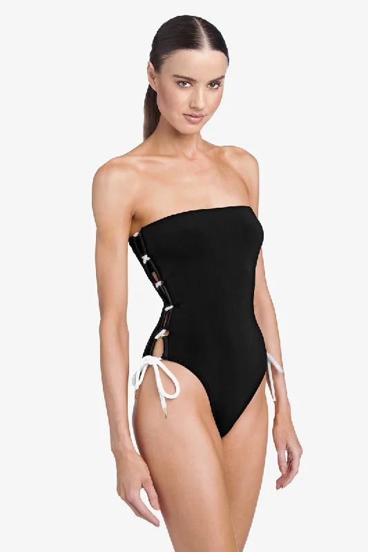 Women’s one-piece swimsuit wrap glow -EMMA BANDEAU ONE PIECE