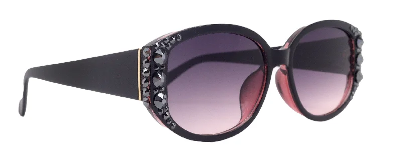 ladies sunglasses haze tint -Petunia Bling Women Sunglasses W Hematite and Genuine European Crystals, 100% UV Protection. NY Fifth Avenue