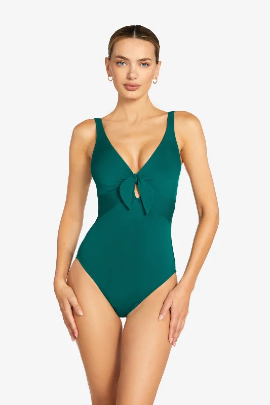 Women’s one-piece swimsuit chic sleek glow -AVA KNOT ONE PIECE