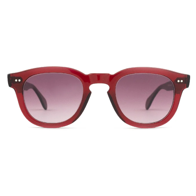 ladies sunglasses sharp curve -MAURIA RED | Round Square-Frame Sunglasses