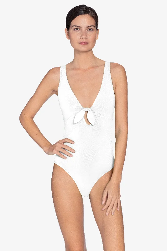 Women’s one-piece swimsuit modern soft flair -AVA KNOT ONE PIECE