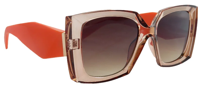 ladies sunglasses cool glow -Penelope, High-End Line Bifocal (Clear On Top) Reading Sunglasses for Women OR Non-Bifocal Readers Sunglasses (Orange light Brown) NY Fifth Avenue