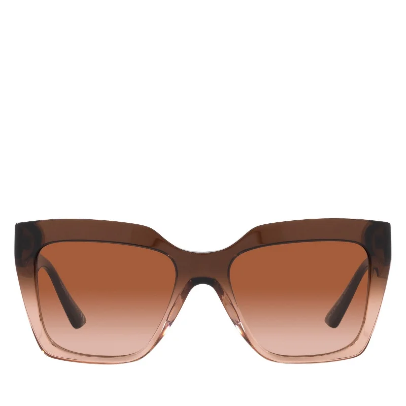 ladies sunglasses mist resistant -Versace Acetate Woman Sunglass Brown Transp Gradient Beige