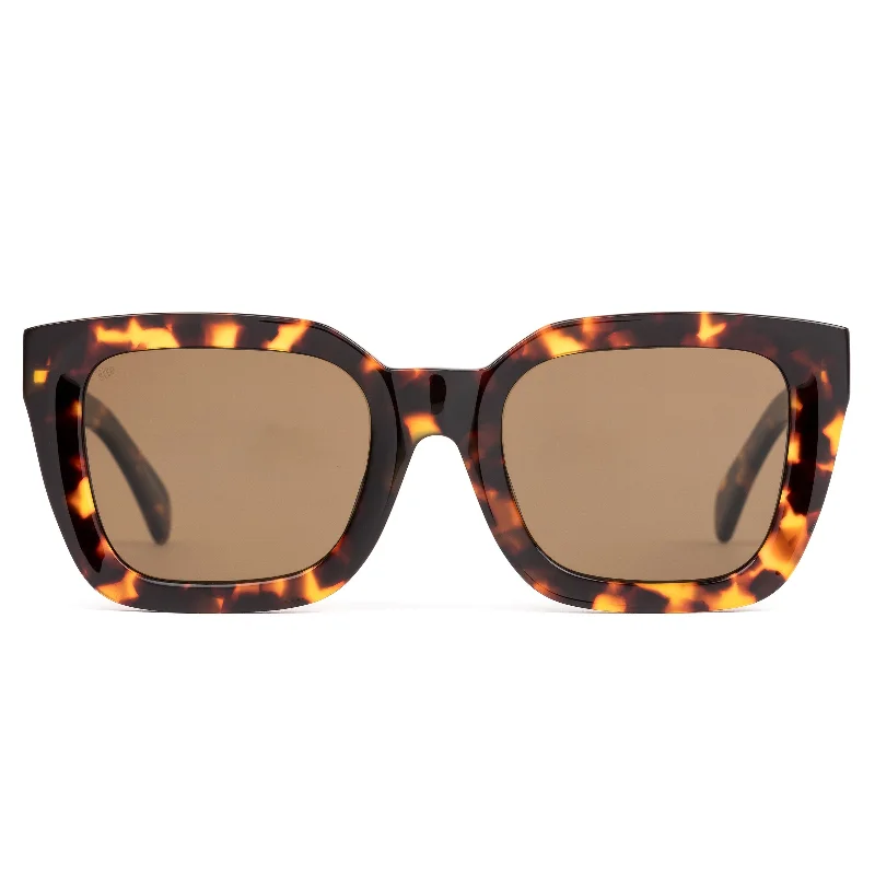 ladies sunglasses loose tint -HARLOW - MAPLE TORT BROWN POLARISED