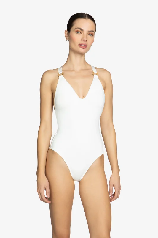 Women’s one-piece swimsuit quick dry glow -MARGOT LACEUP ONE PIECE