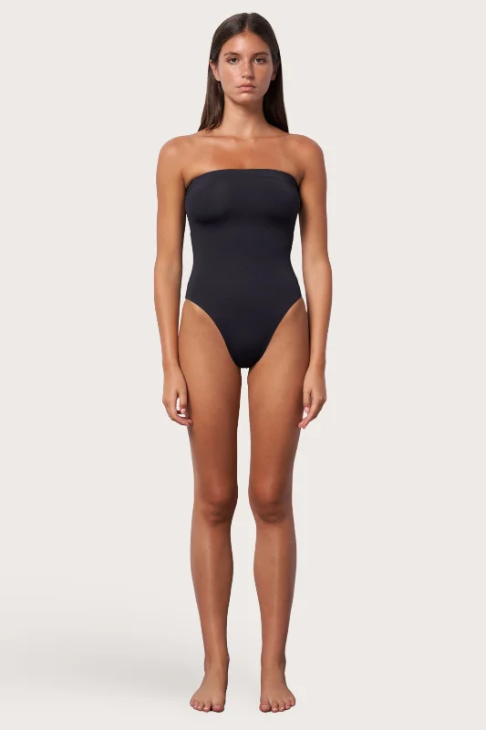 Women’s one-piece swimsuit unlined glow -Tube One Piece Swimsuit - Moonless Night