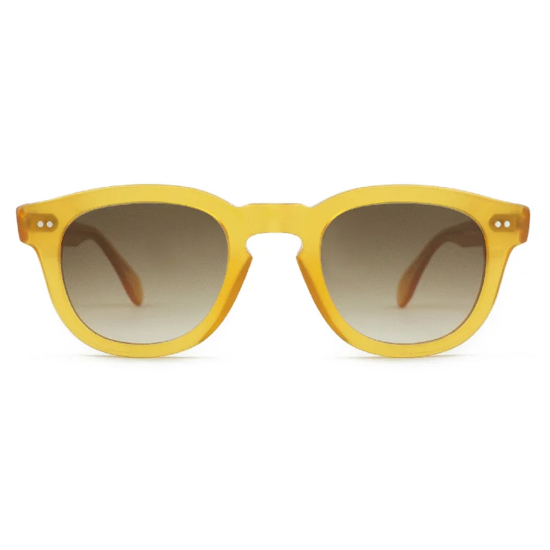 ladies sunglasses bold flare -MAURIA YELLOW | Round Square-Frame Sunglasses