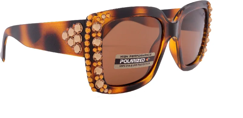 ladies sunglasses soon back -Polarized Premium Fashion  sunglasses with Genuine European Crystals