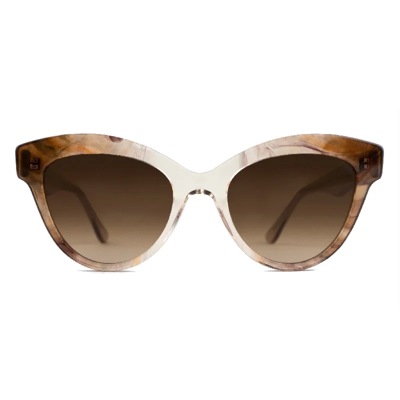 ladies sunglasses path glow -VICTORIA | TRANSPARENT BROWN