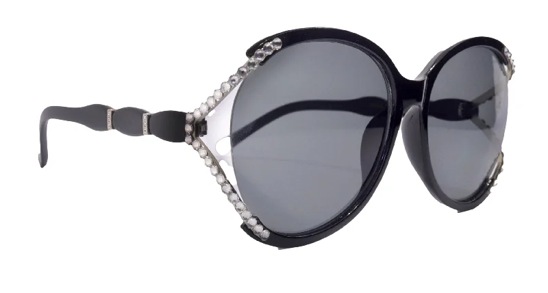 ladies sunglasses slim ridge -Bling Women Sunglasses  Genuine European Crystals  100% UV Protection. NY Fifth Avenue