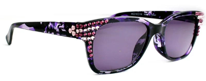 ladies sunglasses dry fast -Oasis, (Bling) Reading Sunglasses  W (Amethyst, L. Amethyst) Genuine European Crystals (Fully Magnified) (Purple) Tortoiseshell NY Fifth Avenue