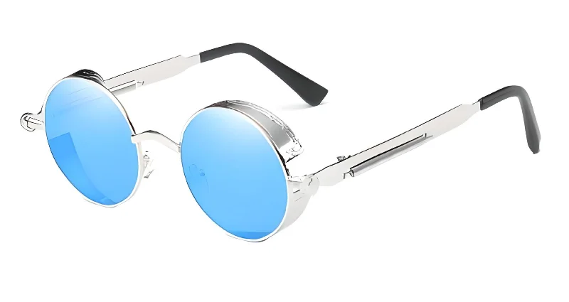 Silver - Blue lens